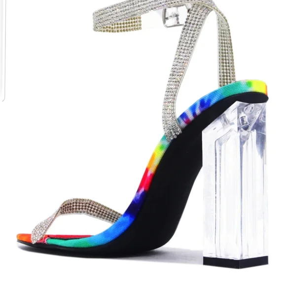 6, GLASS HEELS- MULTI Color - Picture 4 of 4